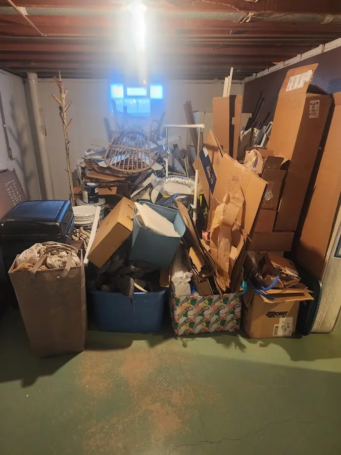 Roll-off dumpster container at job site for 8 Yard Dumpster Rental in Wytheville